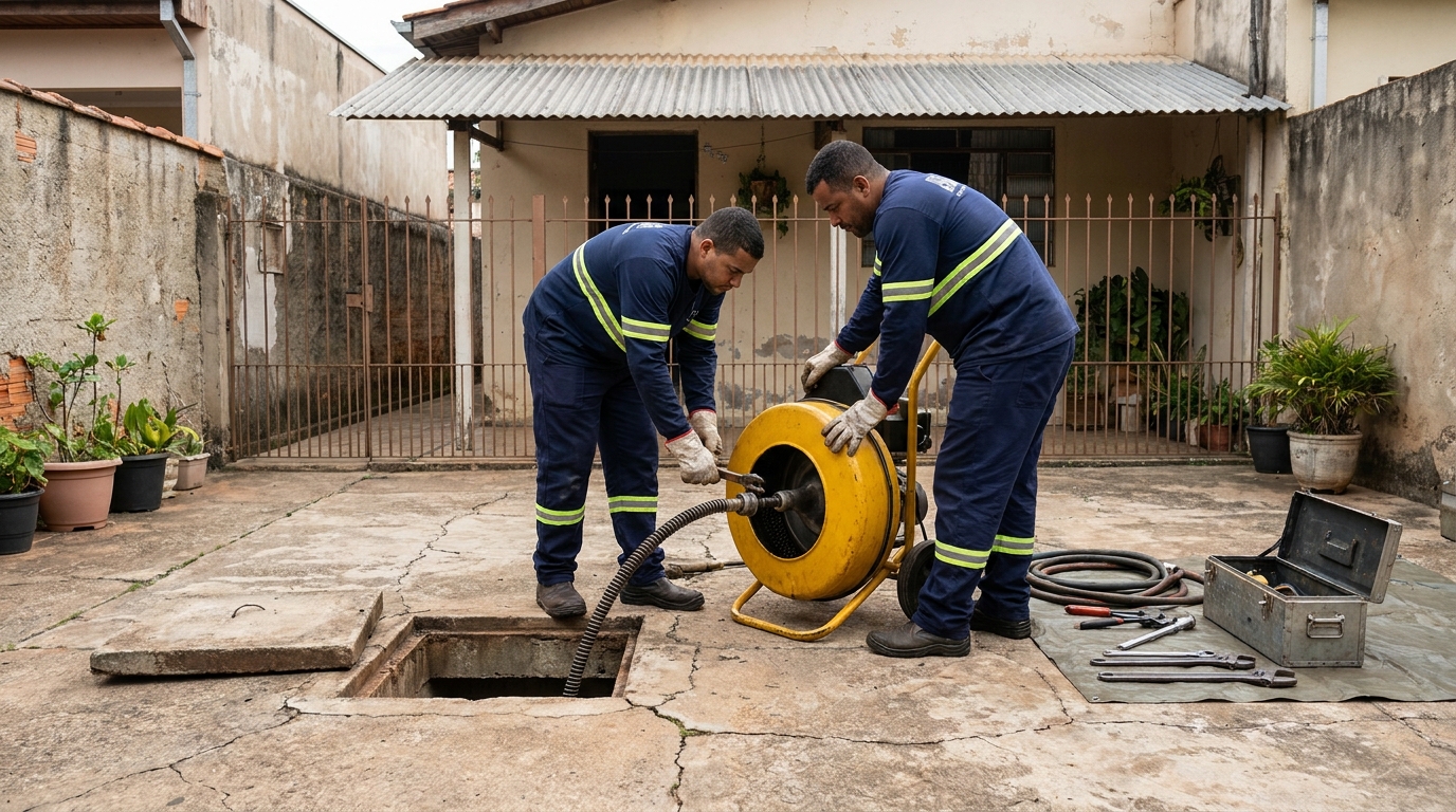 Desentupimento de esgoto em Mogi das Cruzes‑SP